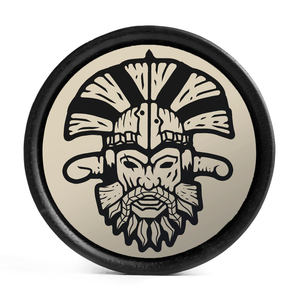 Legate Lanius Plug / Gauge - Ivory & Black Inlay Ebony Wood | Convex Double Flare - Lasered To Order In House At Custom Plugs HQ