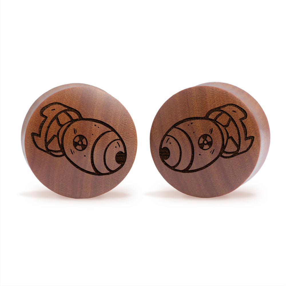 Shrek Plug / Gauge - Saba Holz | Konvexer Doppel-Flare