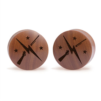 Shrek Plug / Gauge - Saba Holz | Konvexer Doppel-Flare