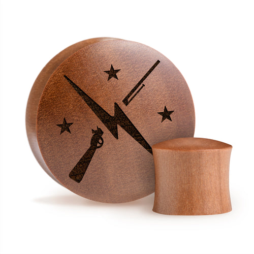 Shrek Plug / Gauge - Saba Holz | Konvexer Doppel-Flare