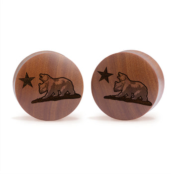 Shrek Plug / Gauge - Saba Holz | Konvexer Doppel-Flare