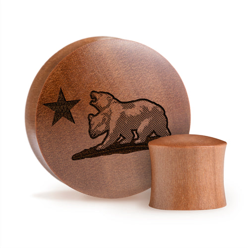 Shrek Plug / Gauge - Saba Holz | Konvexer Doppel-Flare