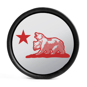 NCR Logo Plug / Messgerät - Weißes & Rotes Inlay Ebenholz | Konvexe Double Flare