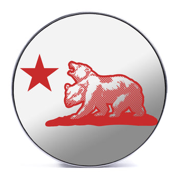 NCR Logo - White & Red Inlay Steel Screw Back / Plug / Gauge