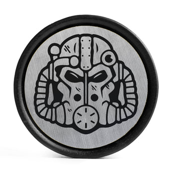 Power Armor Helm Plug / Messgerät - Gebürstetes Silber & Schwarzes Einlage Ebenholz | Konvexe Doppelflare