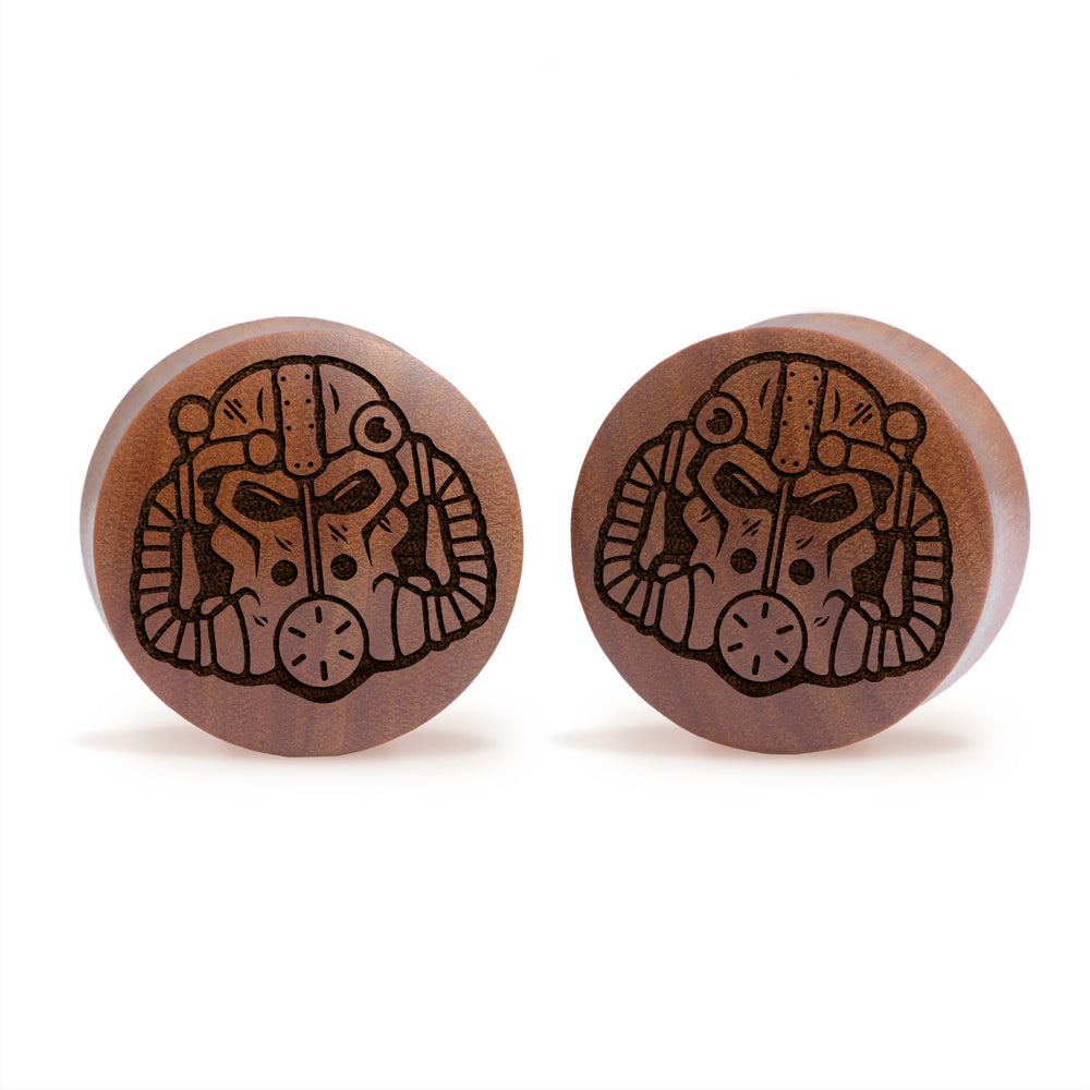 Power Armor Helm Plug / Anzeige - Saba-Holz | Konvexe Double Flare