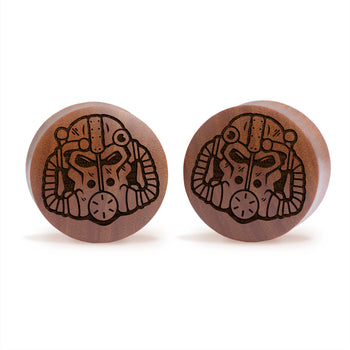 Power Armor Helm Plug / Anzeige - Saba-Holz | Konvexe Double Flare