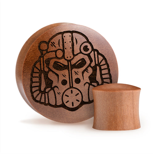 Power Armor Helm Plug / Anzeige - Saba-Holz | Konvexe Double Flare