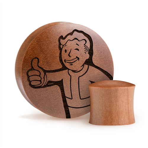 Shrek Plug / Gauge - Saba Holz | Konvexer Doppel-Flare