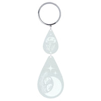 Boucles d'oreilles plug à pampille Mush-Moon double goutte en acrylique givré