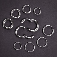 Septum clicker, argent, anneau de taureau, titane G23