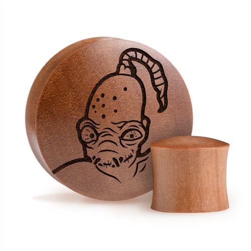 Abe's Oddysee Plug / Gauge - Saba Wood | Convex Double Flare