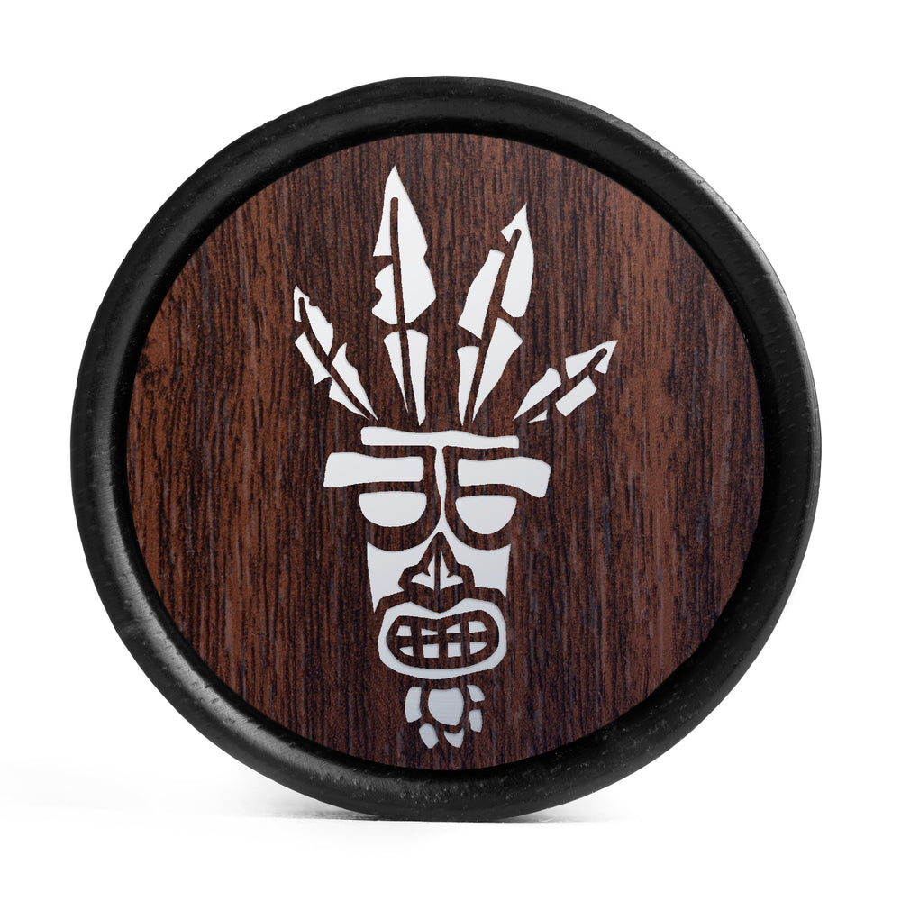 Aku Aku Plug / Gauge - Walnuss & Weißes Inlay Ebenholz | Konvexer Doppelflansch