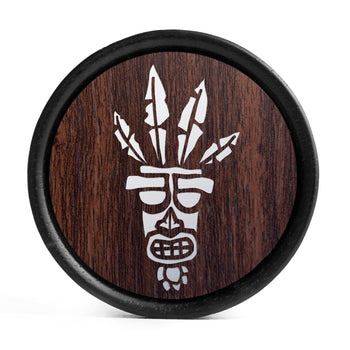 Aku Aku Plug / Gauge - Walnut & White Inlay Ebony Wood | Convex Double Flare