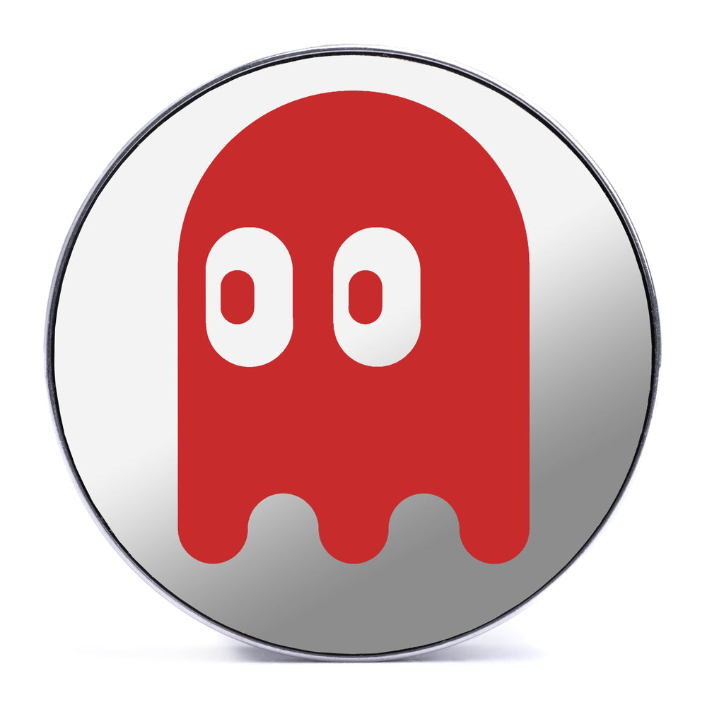 Blinky Ghost - White & Red Inlay Steel Screw Back / Plug / Gauge - Lasered To Order In House At Custom Plugs HQ