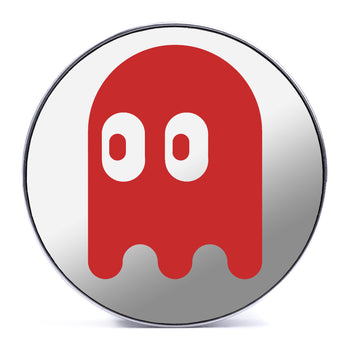 Blinky Ghost - White & Red Inlay Steel Screw Back / Plug / Gauge