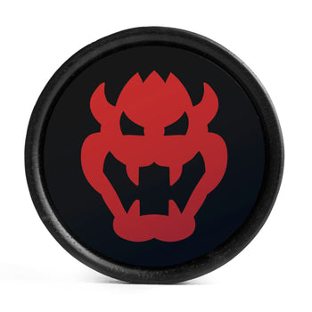 WSS Smashed Emblem Plug / Gauge - Black Glass | Flat Faced Double Flare
