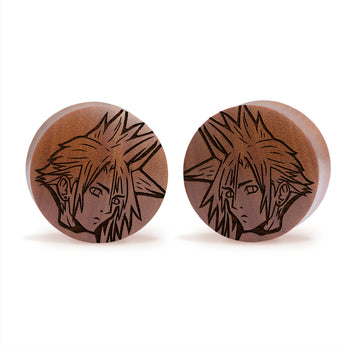 Cloud Strife Plug / Gauge - Saba Wood | Convex Double Flare