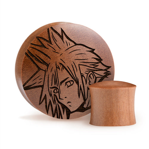 Cloud Strife Plug / Gauge - Saba Wood | Convex Double Flare