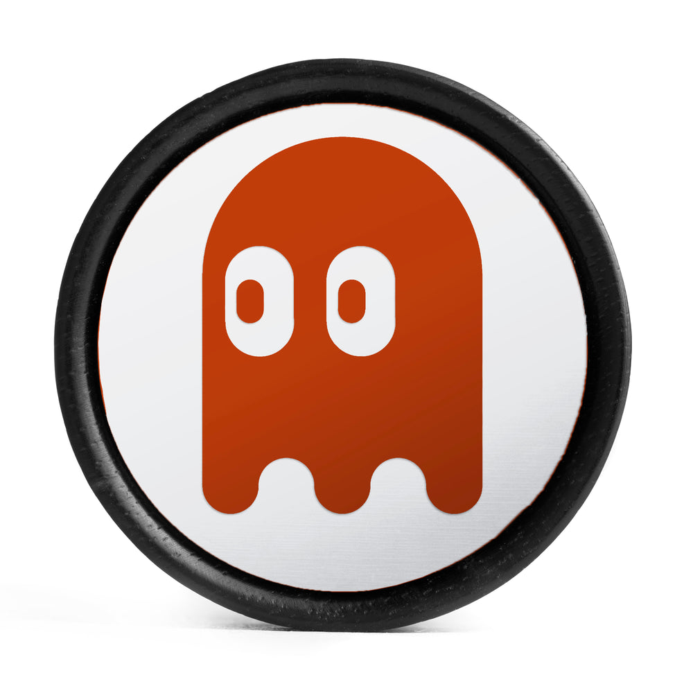 Clyde Ghost Plug / Gauge - Orange & Weißes Inlay Ebenholz | Konvexe Double Flare