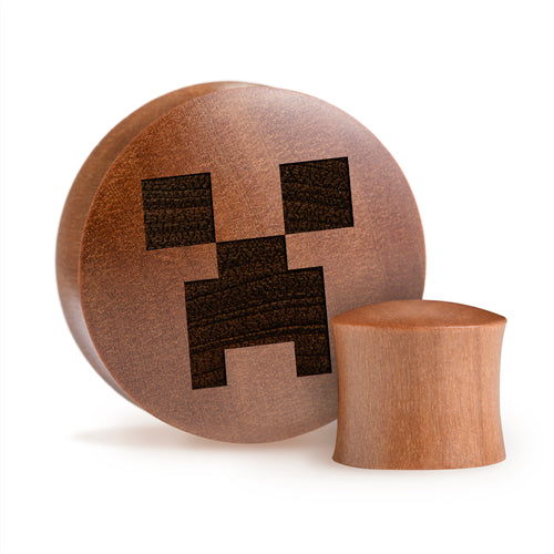 Creeper Face Plug / Gauge - Saba Wood | Convex Double Flare