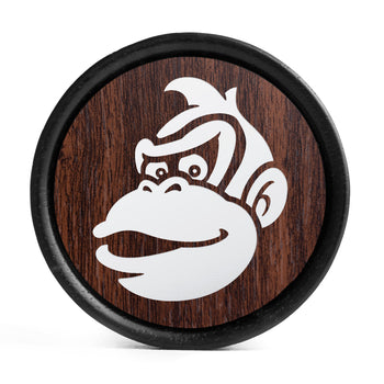 Donkey Kong Plug / Messgerät - Walnuss & weiße Einlage Ebenholz | Konvexer Double Flare