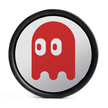 Blinky Ghost Plug / Dehnstab - Weiß & Rot Einlage Ebenholz | Konvexer Doppel-Flare