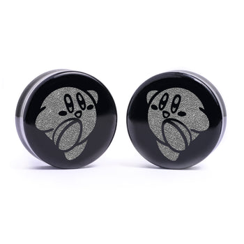 Kirby Plug / Gauge - Black Glass | Flat Faced Double Flare