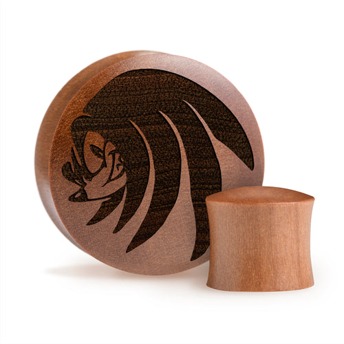 Shrek Plug / Gauge - Saba Holz | Konvexer Doppel-Flare