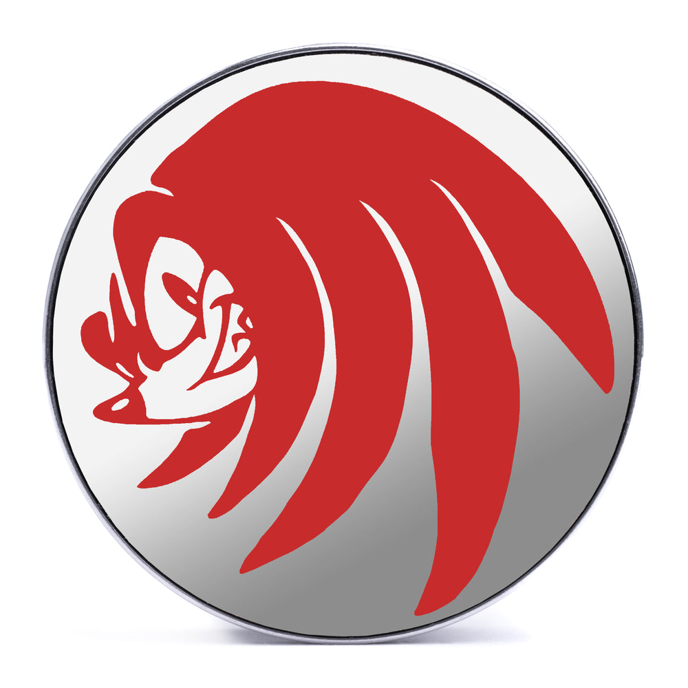 Knuckles - White & Red Inlay Steel Screw Back / Plug / Gauge - Lasered To Order In House At Custom Plugs HQ