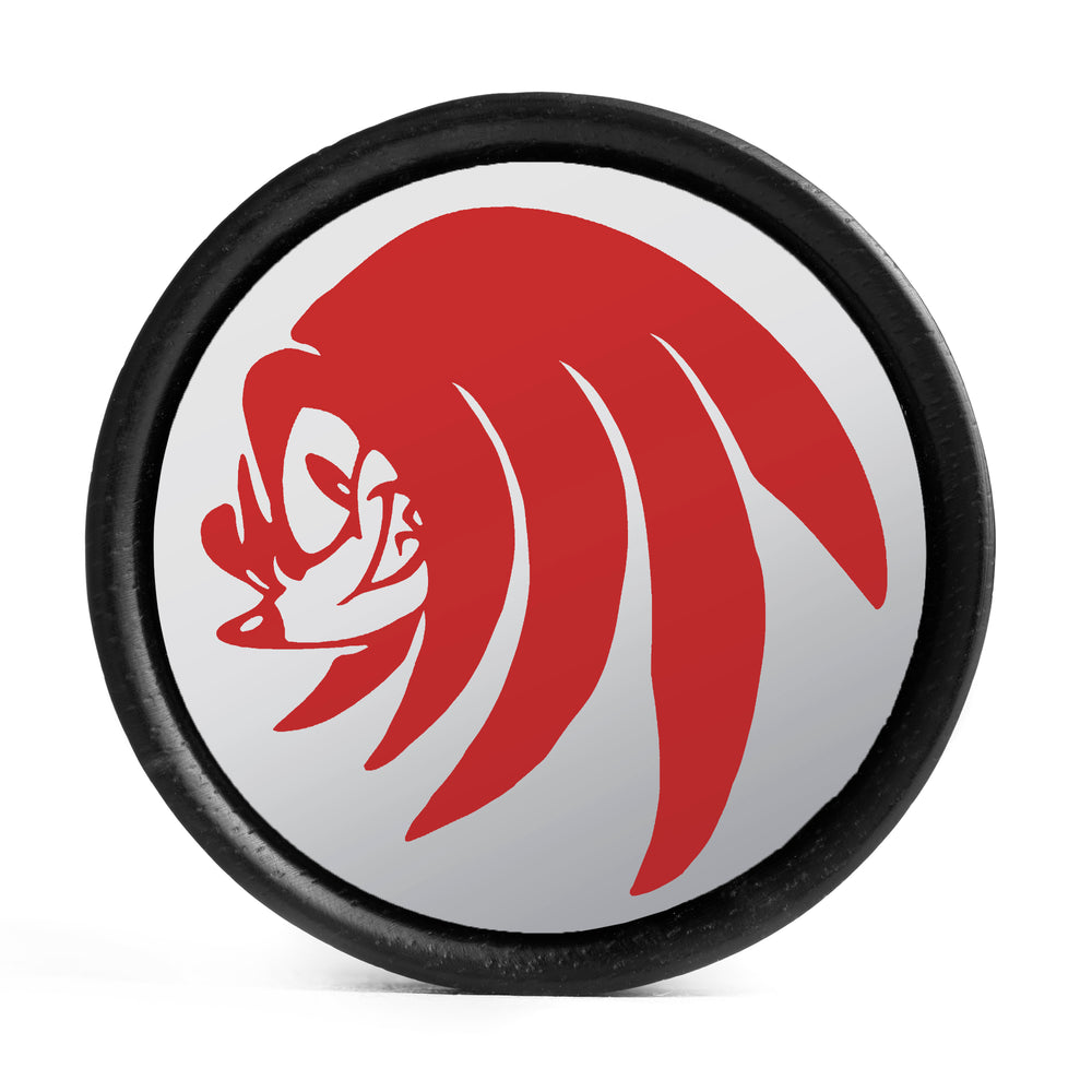 Knuckles Plug / Gauge - White & Red Inlay Ebony Wood | Convex Double Flare - Lasered To Order In House At Custom Plugs HQ