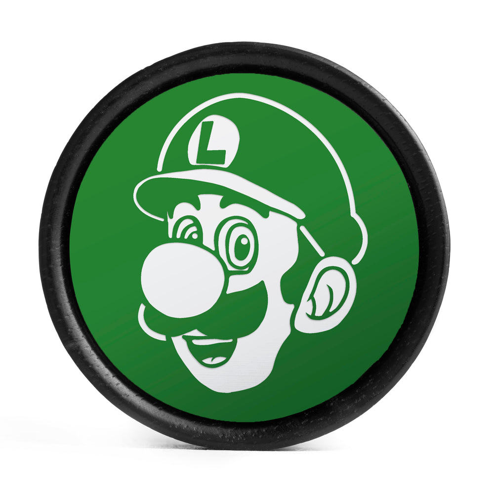 Luigi Plug / Dehnstab - Grün & Weiß Einlage Ebenholz | Konvexe Doppelflare