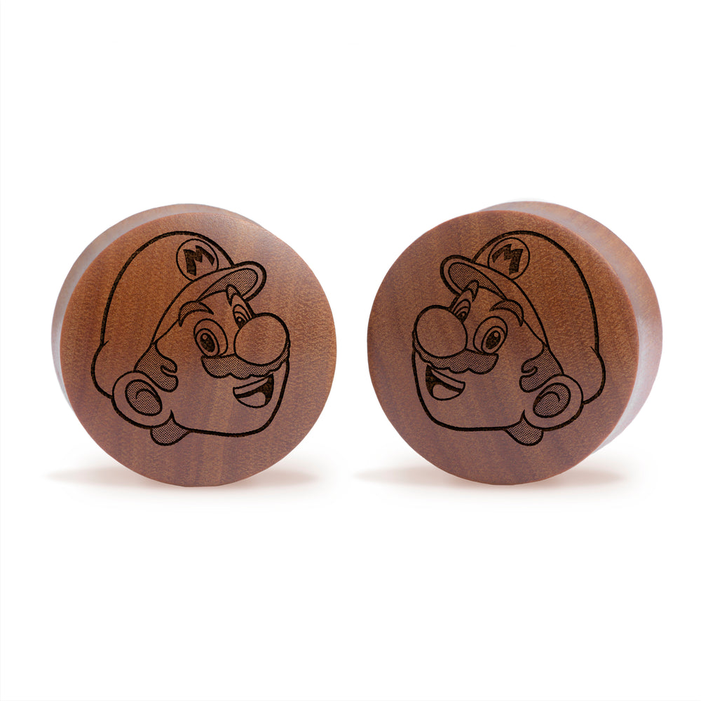 Mario Plug / Dehnung - Saba-Holz | Konvexer Doppelflansch