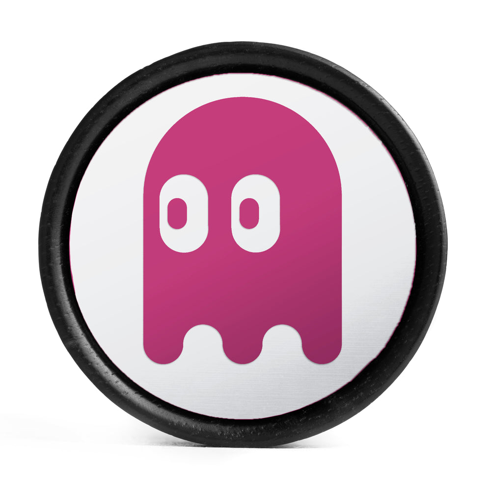 Pinky Ghost Plug / Dehnstab - Pink & Weiß Einlage Ebenholz | Konvexe Doppelflare