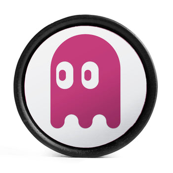 Pinky Ghost Plug / Dehnstab - Pink & Weiß Einlage Ebenholz | Konvexe Doppelflare