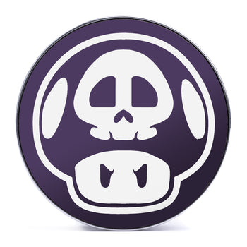 Poison Mushroom - Purple & White Inlay Steel Screw Back / Plug / Gauge