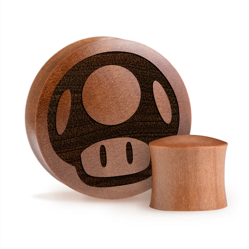 Super Mushroom Plug / Gauge - Saba-Holz | Konvexe Double Flare