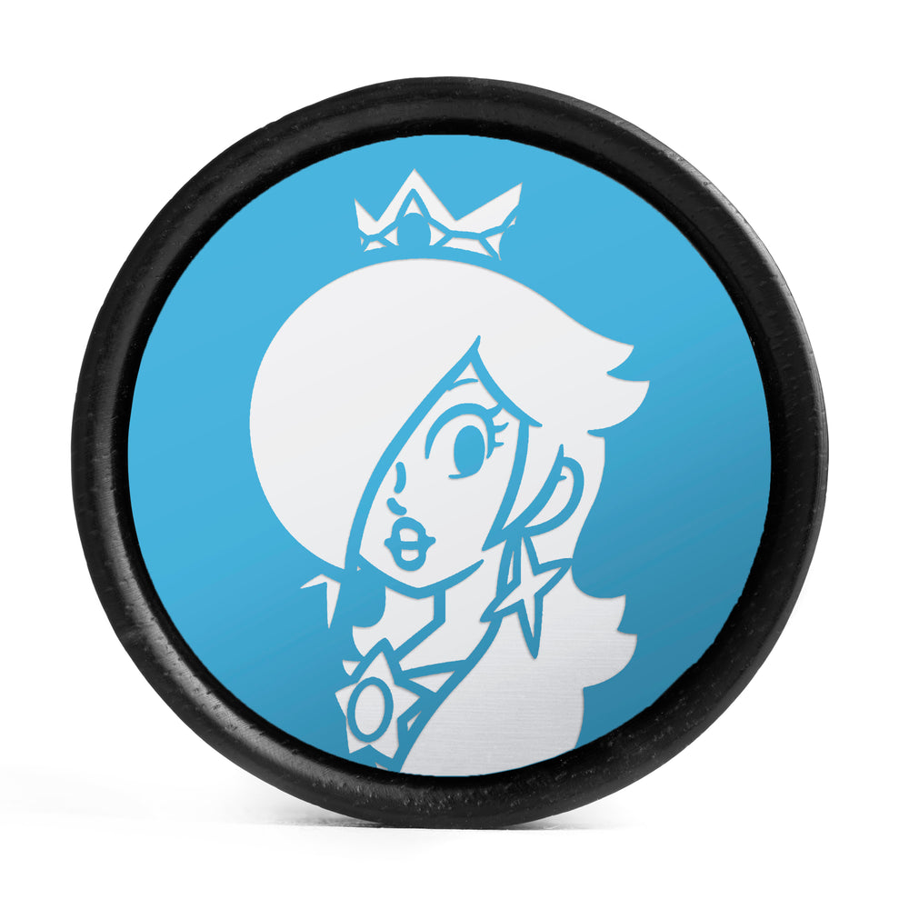 Rosalina Plug / Dehnstab - Hellblau & Weiß Einlage Ebenholz | Konvexe Doppelflare