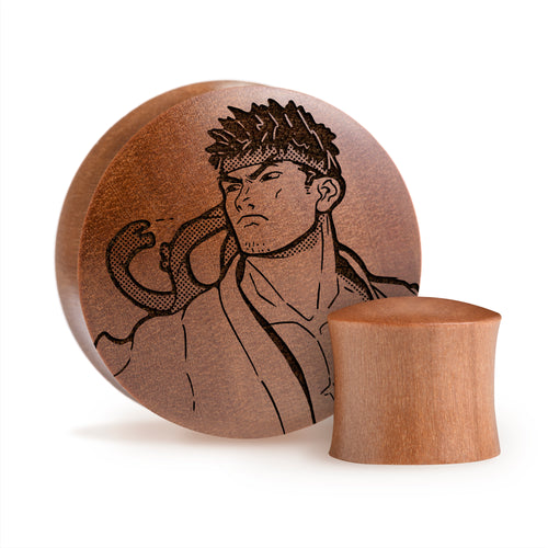 Shrek Plug / Gauge - Saba Holz | Konvexer Doppel-Flare