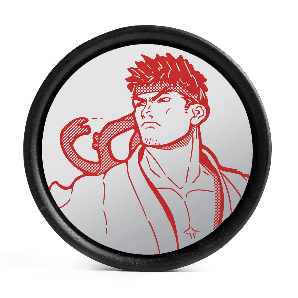 Ryu Plug / Dehnstab - Weiß & Rot Einlage Ebenholz | Konvexer Doppel-Flare