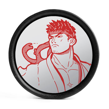 Ryu Plug / Dehnstab - Weiß & Rot Einlage Ebenholz | Konvexer Doppel-Flare