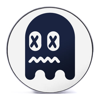 Scared Ghost - Blue & White Inlay Steel Screw Back / Plug / Gauge