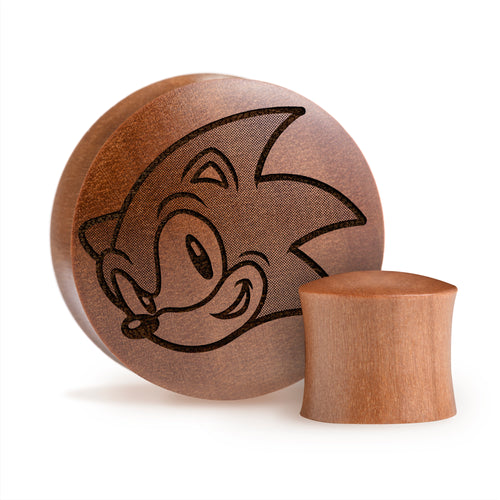 Sonic The Hedgehog Plug / Gauge - Saba Wood | Convex Double Flare