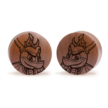 Spyro The Dragon Plug / Gauge - Saba Wood | Convex Double Flare