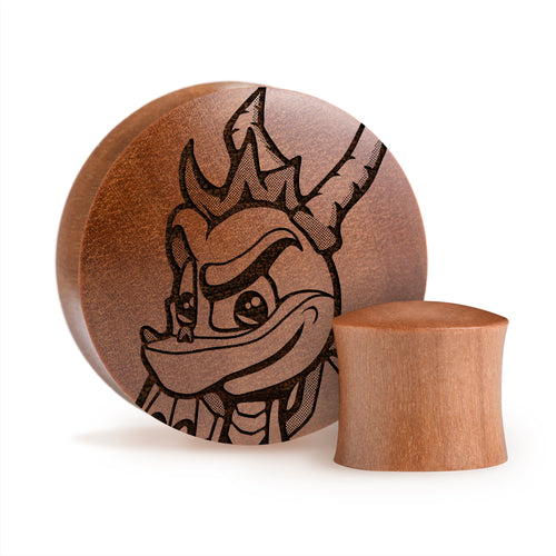 Spyro The Dragon Plug / Gauge - Saba Wood | Convex Double Flare