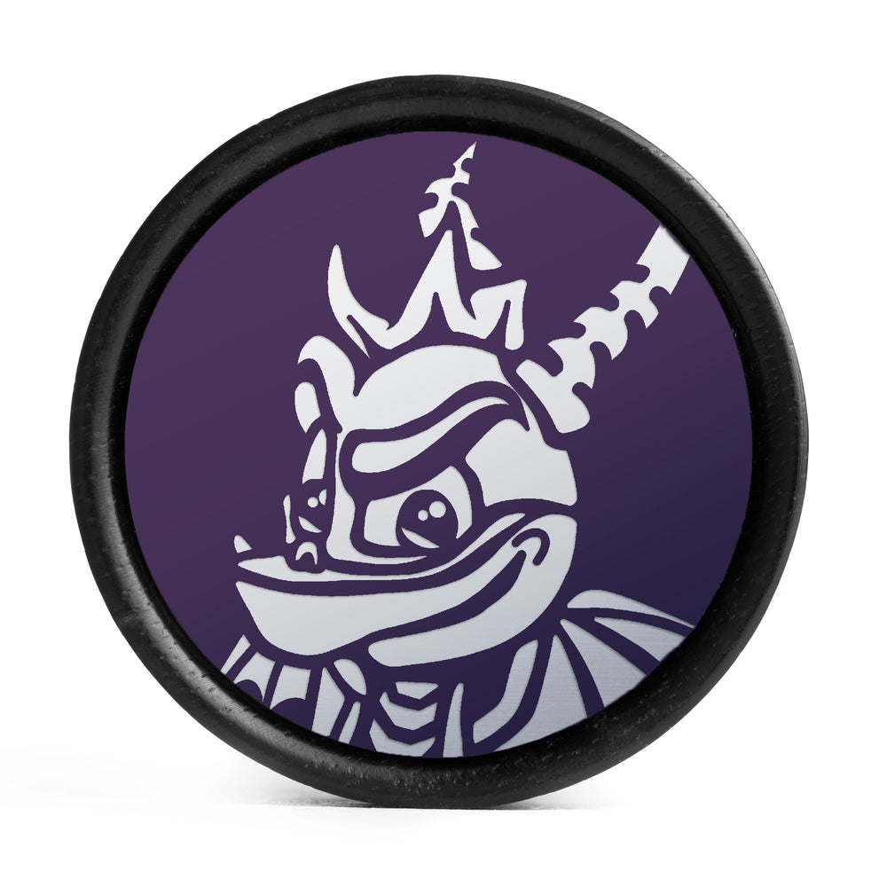 Spyro The Dragon Plug / Gauge - Lila & Weiß Einlage Ebenholz | Konvexer Doppelflansch