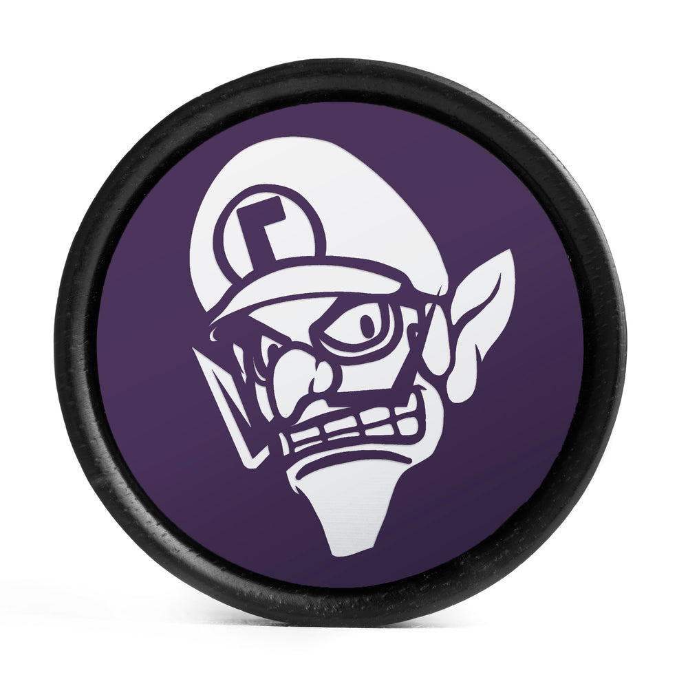 Waluigi Plug / Gauge - Purple & White Inlay Ebony Wood | Convex Double Flare - Lasered To Order In House At Custom Plugs HQ