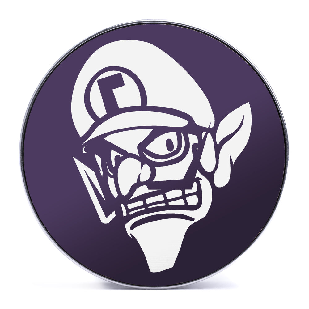 Waluigi - Purple & White Inlay Steel Screw Back / Plug / Gauge - Lasered To Order In House At Custom Plugs HQ