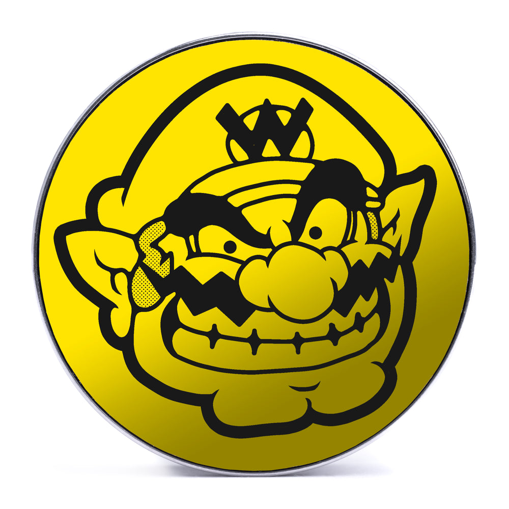 Wario - Yellow & Black Inlay Steel Screw Back / Plug / Gauge - Lasered To Order In House At Custom Plugs HQ
