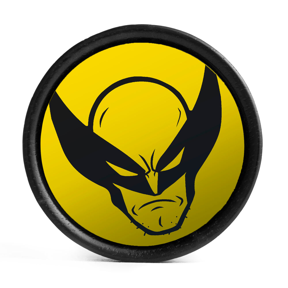 Wolverine Plug / Gauge - Gelb & Schwarz Einlage Ebenholz | Konvexer Doppel-Flare